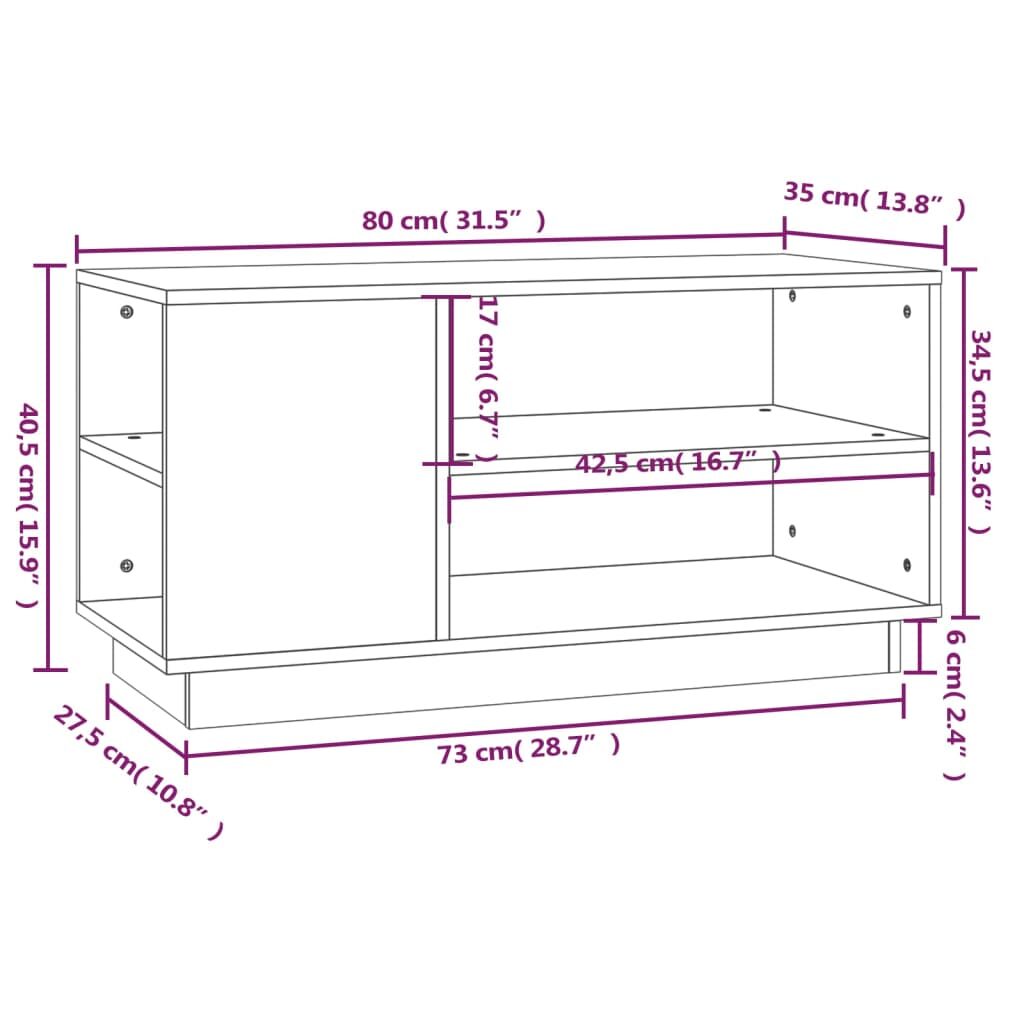 Έπιπλο Τηλεόρασης Λευκό 80x35x40