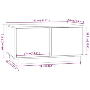 Τραπεζάκι Σαλονιού Καφέ Μελί 80x50x40 εκ. Μασίφ Ξύλο Πεύκου