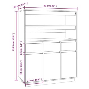 Ντουλάπι Ψηλό Καφέ Μέλι 89x40x116