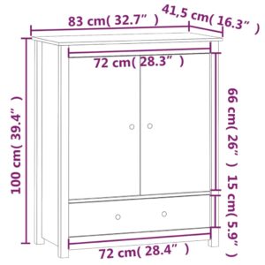 Μπουφές Καφέ Μέλι 83x41