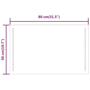 Καθρέφτης Μπάνιου με LED 50x80 εκ.