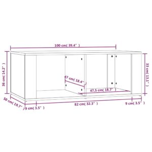 Τραπεζάκι Σαλονιού Μαύρο 100x50x36 εκ. από Επεξεργασμένο Ξύλο