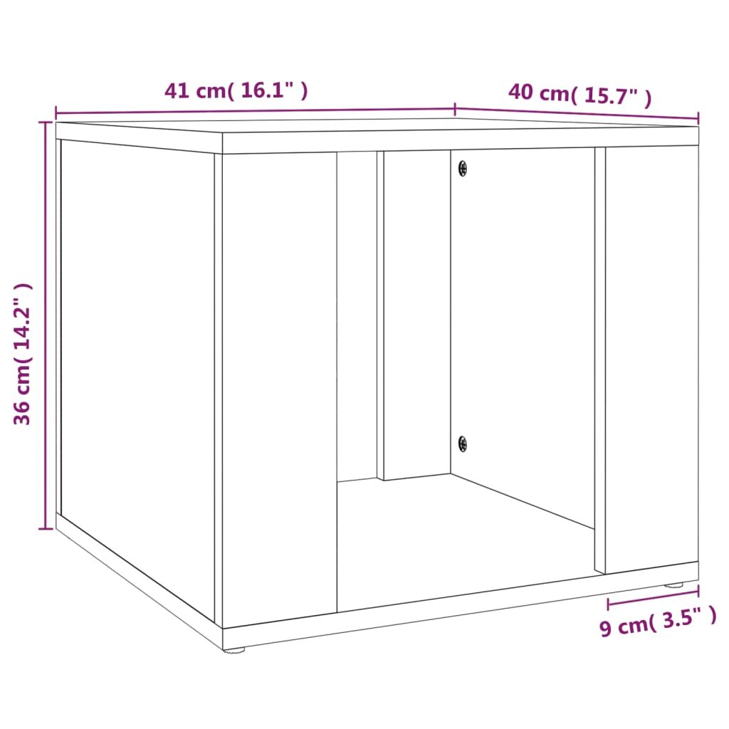 Κομοδίνο Γκρι Sonoma 41 x 40 x 36 εκ. από Επεξεργασμένο Ξύλο