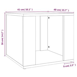 Κομοδίνο Γκρι Sonoma 41 x 40 x 36 εκ. από Επεξεργασμένο Ξύλο