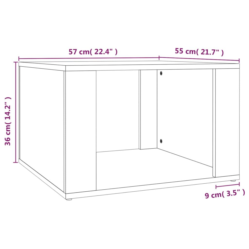 Κομοδίνο Γκρι Sonoma 57x55x36 εκ. από Επεξεργασμένο Ξύλο