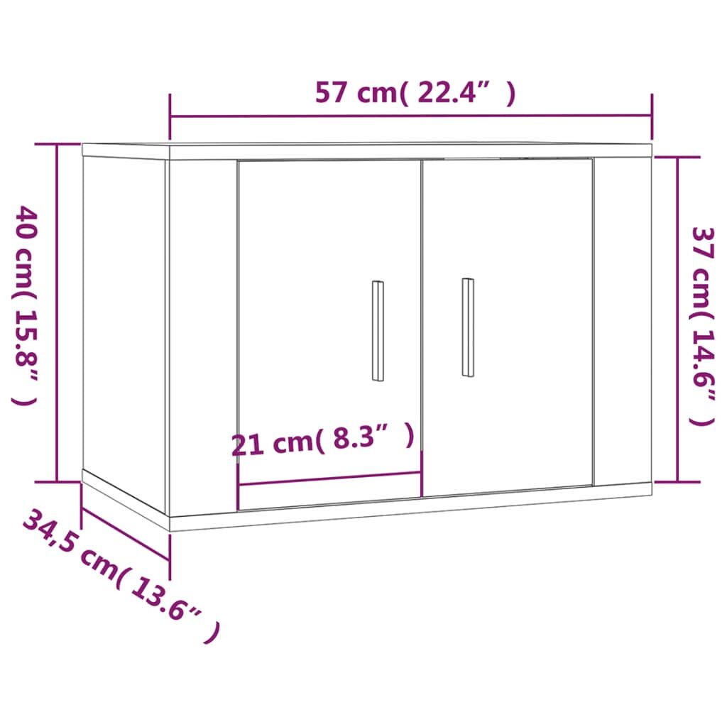 Έπιπλο Τηλεόρασης Επιτοίχιο Μαύρο 57x34