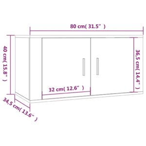 Έπιπλο Τηλεόρασης Επιτοίχιο Sonoma Δρυς 80x34