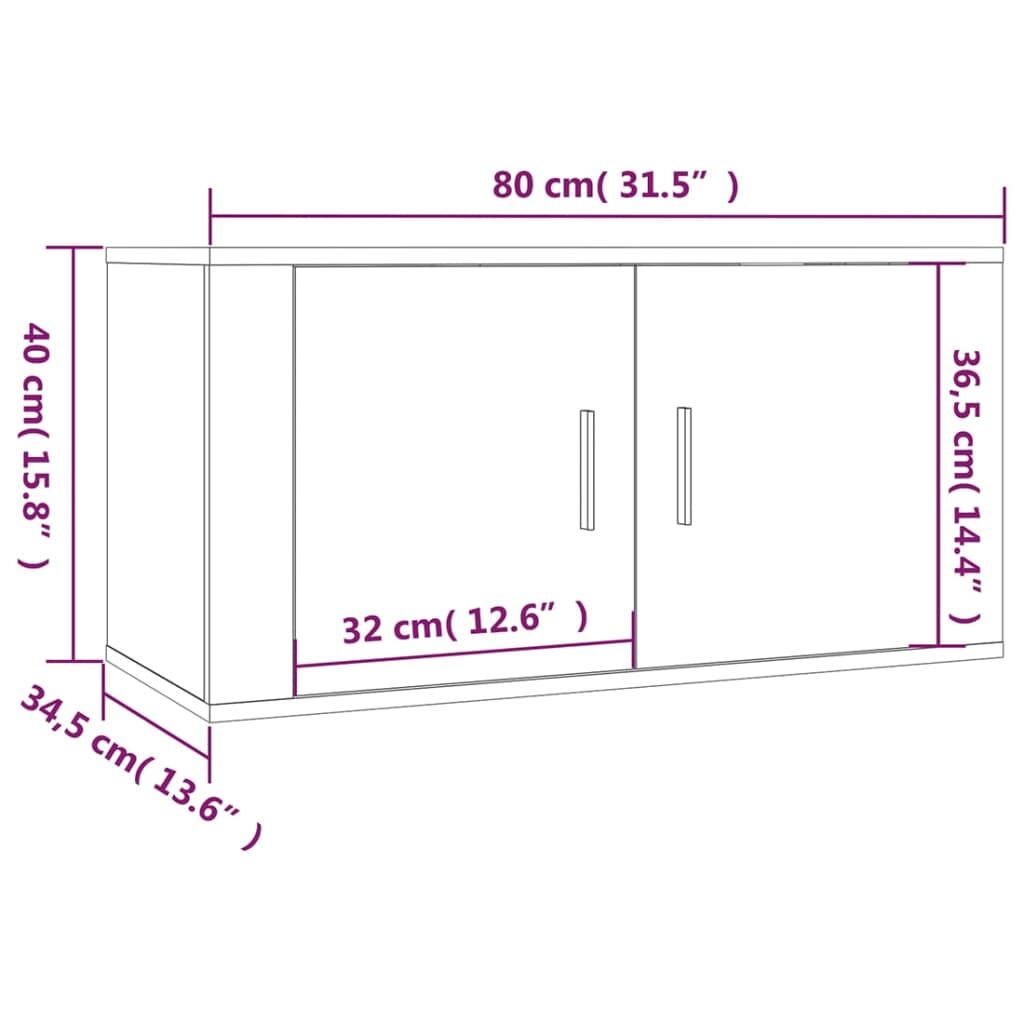 Έπιπλα Τηλεόρασης Επιτοίχια Sonoma Δρυς 80x34