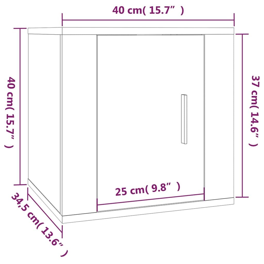 Έπιπλο Τηλεόρασης Επιτοίχιο Μαύρο 40x34