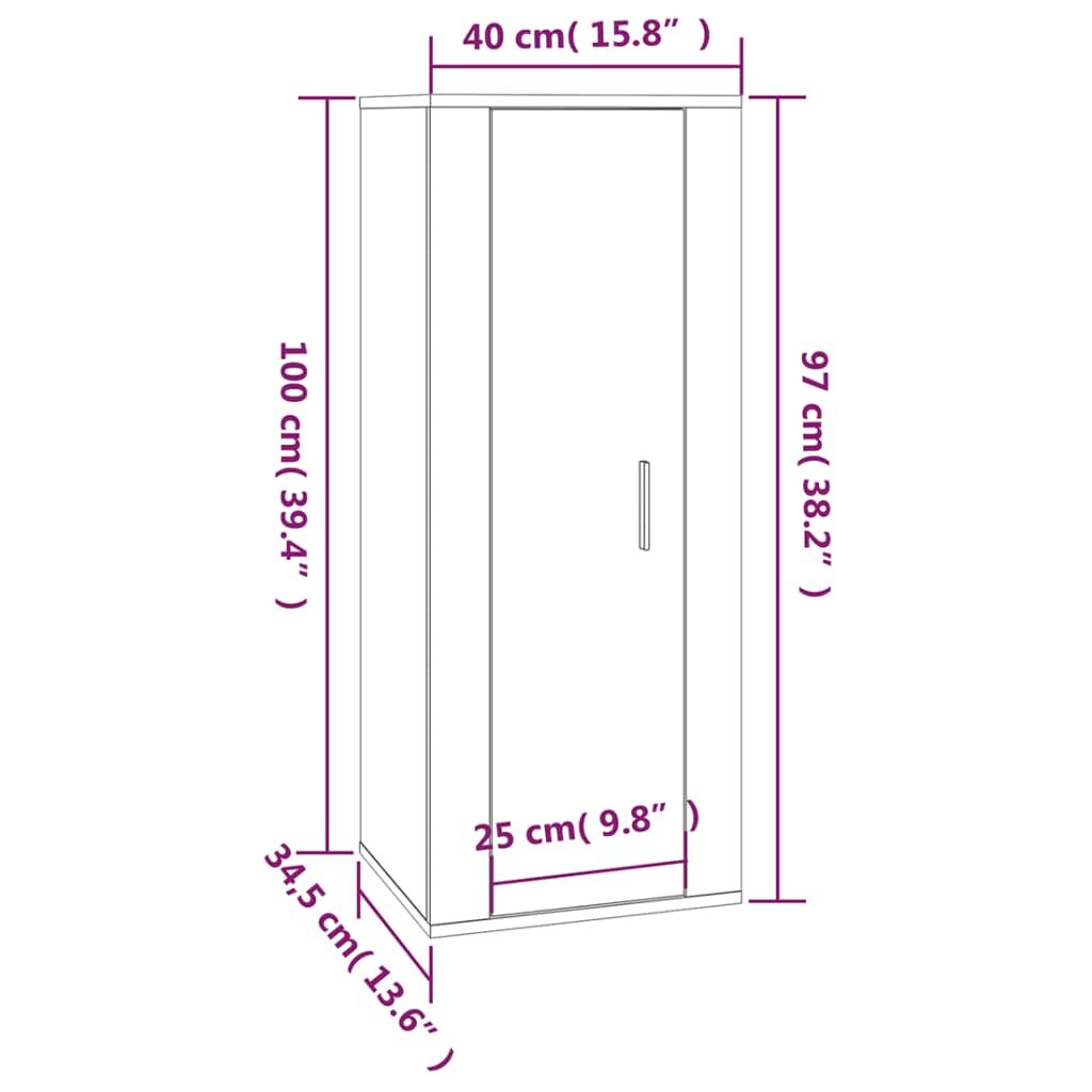 Έπιπλο Τηλεόρασης Επιτοίχιο Λευκό 40x34