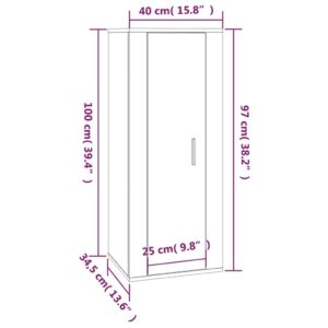 Έπιπλο Τηλεόρασης Επιτοίχιο Καφέ Δρυς 40x34