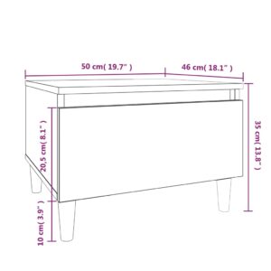 Βοηθητικό Τραπέζι Μαύρο 50x46x35 εκ. από Επεξεργασμένο Ξύλο