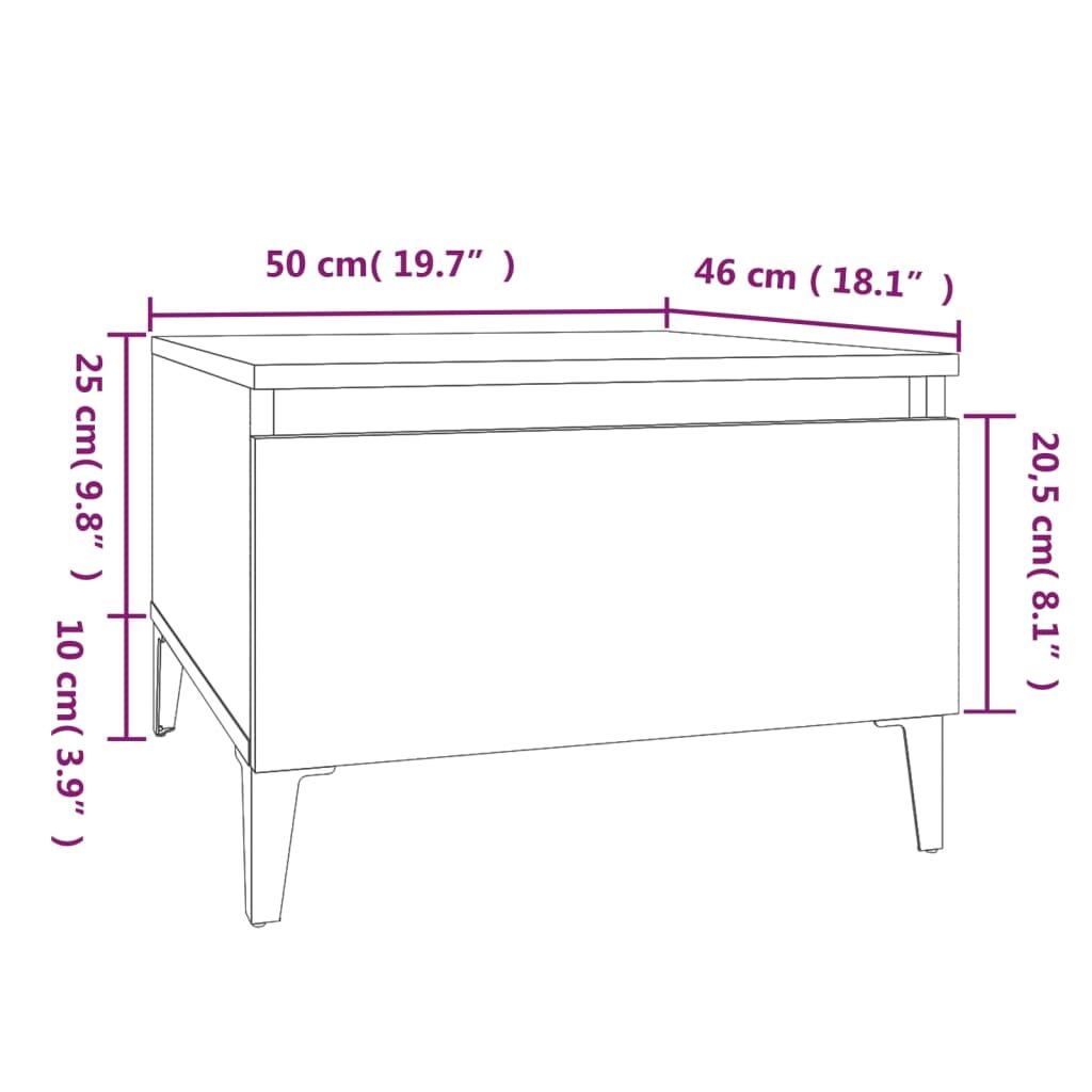 Βοηθητικό Τραπέζι Καπνιστή Δρυς 50x46x35 εκ. Επεξεργασμένο Ξύλο