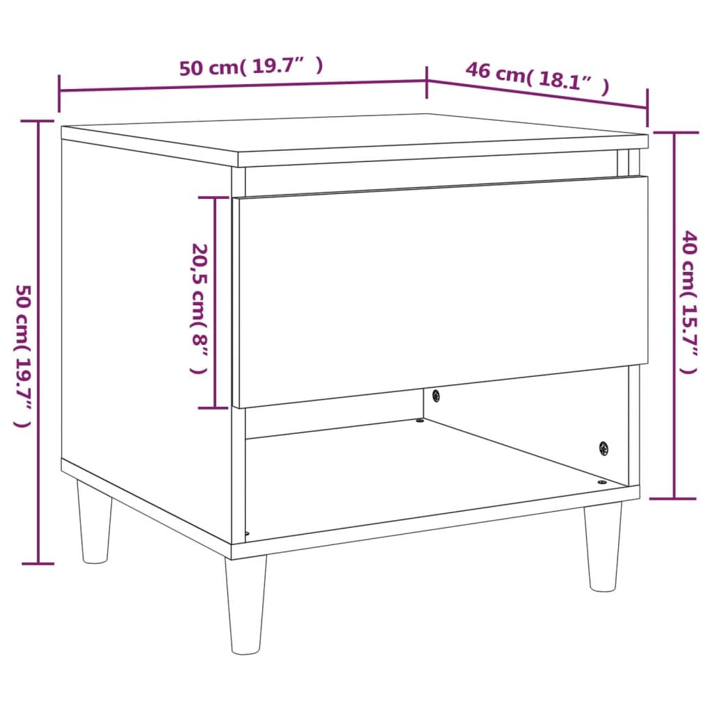 Κομοδίνο Γκρι Sonoma 50x46x50 εκ. από Επεξεργασμένο Ξύλο