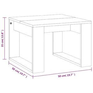 Βοηθητικό Τραπέζι Καπνιστή Δρυς 50x50x35 εκ. Επεξεργασμένο Ξύλο