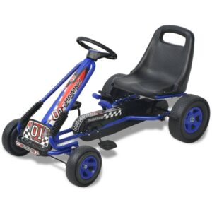 Go Kart με Πετάλια με Ρυθμιζόμενο Κάθισμα Μπλε