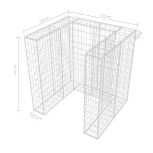 Πλαίσιο Μονό για Κάδο Απορριμμάτων 110x100x120 εκ. Ατσάλινο