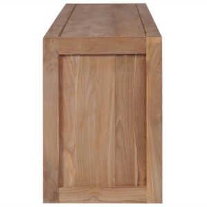 Έπιπλο Τηλεόρασης 120x30x40 εκ Μασίφ Ξύλο Teak/Φυσικό Φινίρισμα