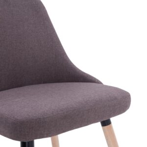 283634  Dining Chairs 2 pcs Taupe Fabric