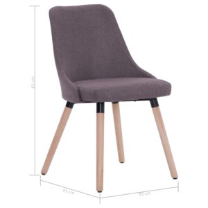 283634  Dining Chairs 2 pcs Taupe Fabric