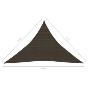 Πανί Σκίασης Καφέ 5 x 5 x 6 μ. από HDPE 160 γρ./μ²