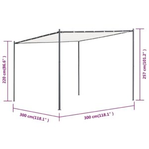 Κιόσκι Λευκό με Οροφή 3x3 μ. 180 γρ./μ²