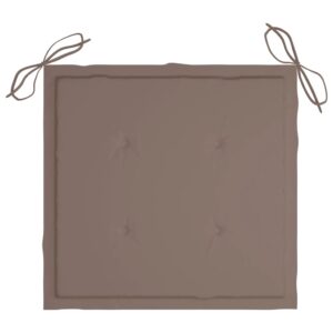 Μαξιλάρια Καρέκλας Κήπου 2 τεμ. Taupe 40x40x4 εκ. Υφασμάτινα