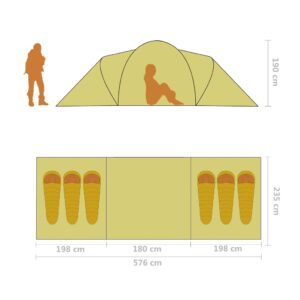 Σκηνή Camping 6 Ατόμων Μπλε / Γαλάζιο