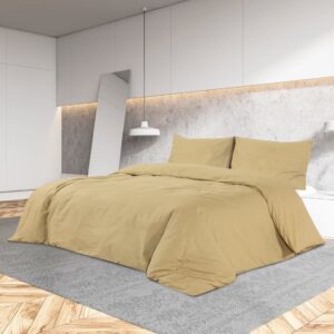 Σετ Παπλωματοθήκης Taupe 220x240 εκ. Βαμβακερό