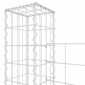 Συρματοκιβώτιο σε U Σχήμα με 5 Στύλους 500x20x200 εκ Σιδερένιο