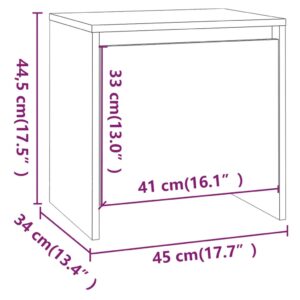 Κομοδίνα 2 τεμ Καπνιστή Δρυς 45 x 34 x 44