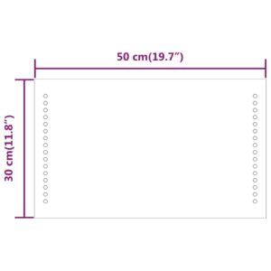 Καθρέφτης Μπάνιου με LED 50x30 εκ.