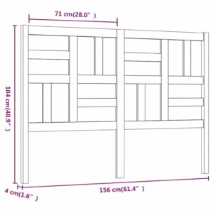 Κεφαλάρι Κρεβατιού 186 x 4 x 104 εκ. από Μασίφ Ξύλο Πεύκου