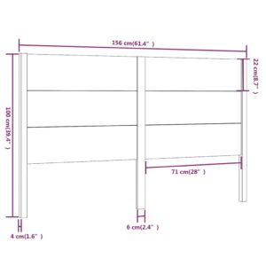 Κεφαλάρι 156 x 4 x 100 εκ. από Μασίφ Ξύλο Πεύκου