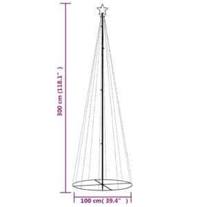 Χριστουγεννιάτικο Δέντρο Κώνος 310 LED Μπλε 100 x 300 εκ.