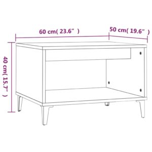 Τραπεζάκι Σαλονιού Γκρι Σκυρ. 60x50x40 εκ. Επεξεργασμένο Ξύλο