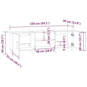 Έπιπλο Τηλεόρασης Καπνιστή Δρυς 150x30x50 εκ. Επεξ. Ξύλο