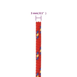 Σχοινί Ναυτιλίας Κόκκινο 3 χιλ. 50 μ. από Πολυπροπυλένιο