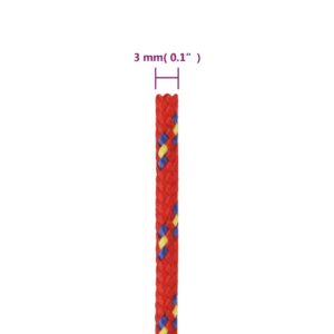 Σχοινί Ναυτιλίας Κόκκινο 3 χιλ. 250 μ. από Πολυπροπυλένιο