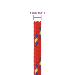 Σχοινί Ναυτιλίας Κόκκινο 5 χιλ. 500 μ. από Πολυπροπυλένιο