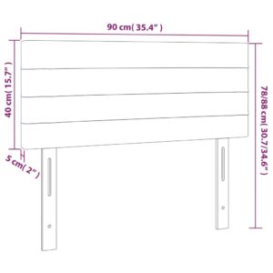 Κεφαλάρι Κρεβατιού Taupe 90x5x78/88 εκ. Υφασμάτινο