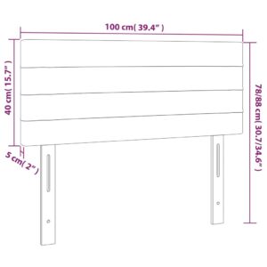 Κεφαλάρι Κρεβατιού Σκούρο Καφέ 100x5x78/88 εκ. Υφασμάτινο