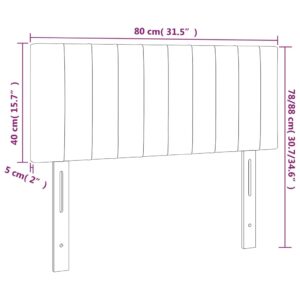 Κεφαλάρι Κρεβατιού Taupe 80 x 5 x 78/88 εκ. Υφασμάτινο