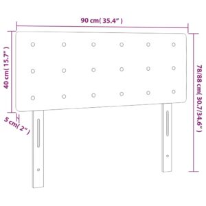 Κεφαλάρι Κρεβατιού Σκούρο Καφέ 90x5x78/88 εκ. Υφασμάτινο