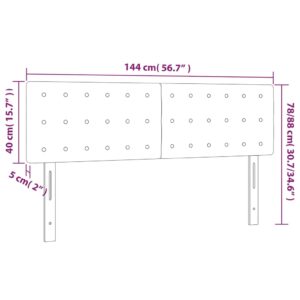 Κεφαλάρια Κρεβατιού 2 τεμ. Taupe 72x5x78/88 εκ. Υφασμάτινα