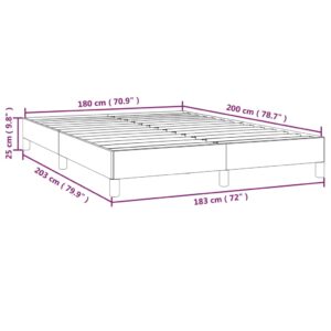 Πλαίσιο Κρεβατιού Σκούρο Καφέ 180x200 εκ. Υφασμάτινο