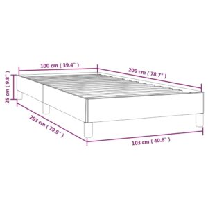 Πλαίσιο Κρεβατιού Boxspring Μαύρο 100 x 200 εκ. Υφασμάτινο