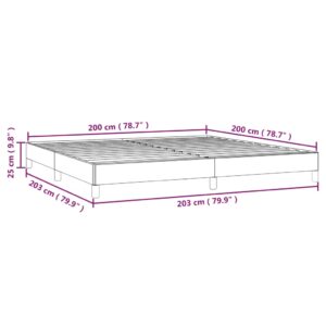 Πλαίσιο Κρεβατιού Καπουτσίνο 200x200 εκ. από Συνθετικό Δέρμα