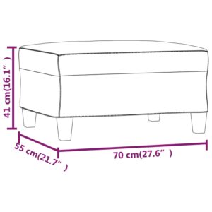 Υποπόδιο Ανοιχτό Γκρι 70 x 55 x 41 εκ. από Ύφασμα Μικροϊνών