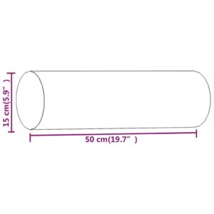 Μαξιλάρια Διακοσμητικά 2 τεμ. Taupe Ø15 x 50 εκ. Υφασμάτινα